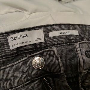 Dark wash wide leg jeans